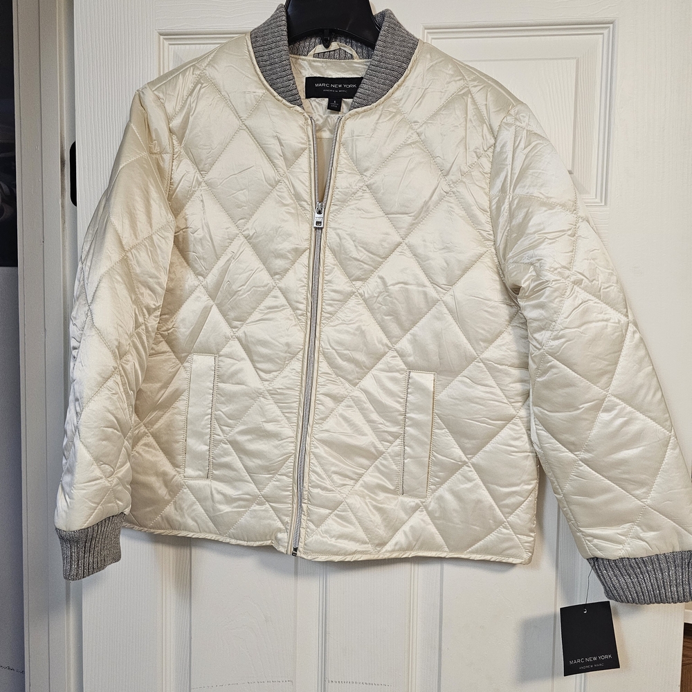 Womens Mark New York Quilted Jacket - White